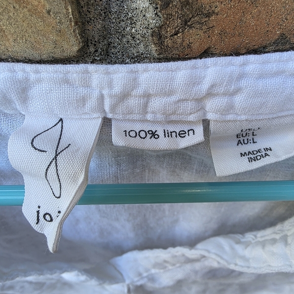 Joie 100% Linen Ivory Pintuck Blouse - Picture 9 of 12